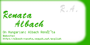renata albach business card